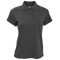 Dark Grey - Front - B&C Safran Pure Ladies Short Sleeve Polo Shirt