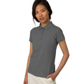 Dark Grey - Back - B&C Safran Pure Ladies Short Sleeve Polo Shirt