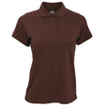 Brown - Front - B&C Safran Pure Ladies Short Sleeve Polo Shirt