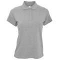 Heather Grey - Front - B&C Safran Pure Ladies Short Sleeve Polo Shirt