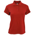 Red - Front - B&C Safran Pure Ladies Short Sleeve Polo Shirt