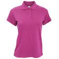 Fuchsia - Front - B&C Safran Pure Ladies Short Sleeve Polo Shirt