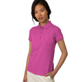 Fuchsia - Back - B&C Safran Pure Ladies Short Sleeve Polo Shirt