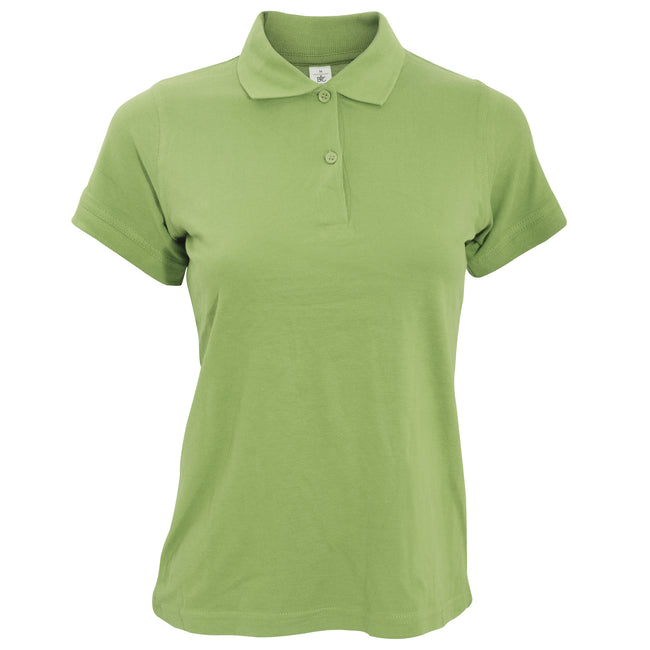 Pistachio - Front - B&C Safran Pure Ladies Short Sleeve Polo Shirt