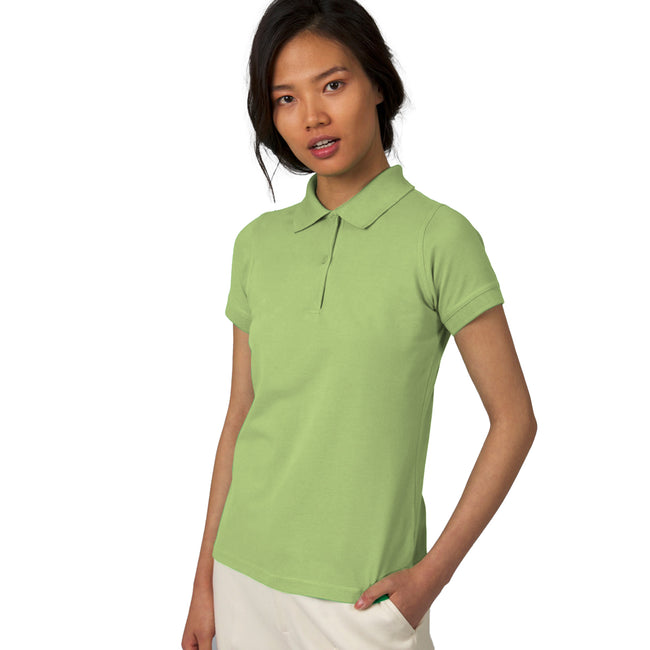 Pistachio - Back - B&C Safran Pure Ladies Short Sleeve Polo Shirt