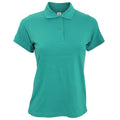 Real Turquoise - Front - B&C Safran Pure Ladies Short Sleeve Polo Shirt