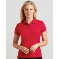 Red - Back - B&C Safran Pure Ladies Short Sleeve Polo Shirt