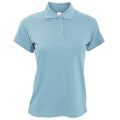Sky Blue - Front - B&C Safran Pure Ladies Short Sleeve Polo Shirt