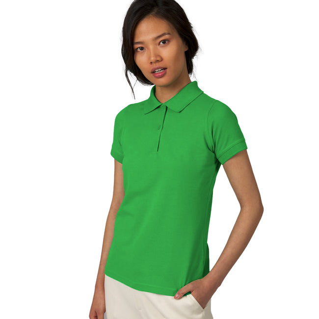 Kelly Green - Back - B&C Safran Pure Ladies Short Sleeve Polo Shirt