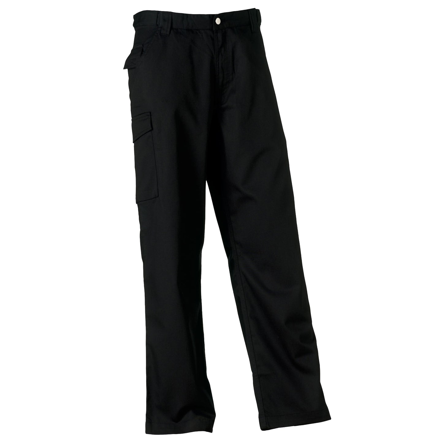 Black - Back - Russell Workwear Mens Polycotton Twill Trouser - Pants (Regular)