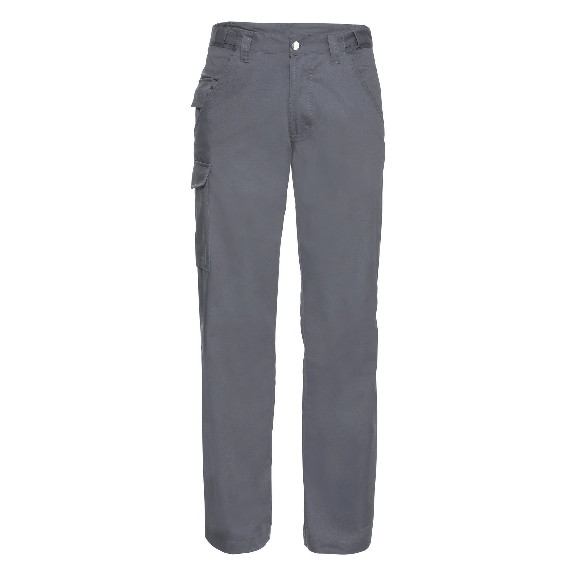 Convoy Grey - Front - Russell Workwear Mens Polycotton Twill Trouser - Pants (Regular)