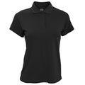 Black - Front - B&C Safran Pure Ladies Short Sleeve Polo Shirt