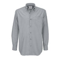 Silver Moon - Front - B&C Mens Oxford Long Sleeve Shirt - Mens Shirts
