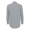 Silver Moon - Back - B&C Mens Oxford Long Sleeve Shirt - Mens Shirts