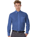 Blue Chip - Side - B&C Mens Oxford Long Sleeve Shirt - Mens Shirts