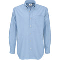 Oxford Blue - Front - B&C Mens Oxford Long Sleeve Shirt - Mens Shirts