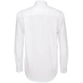 White - Back - B&C Mens Oxford Long Sleeve Shirt - Mens Shirts