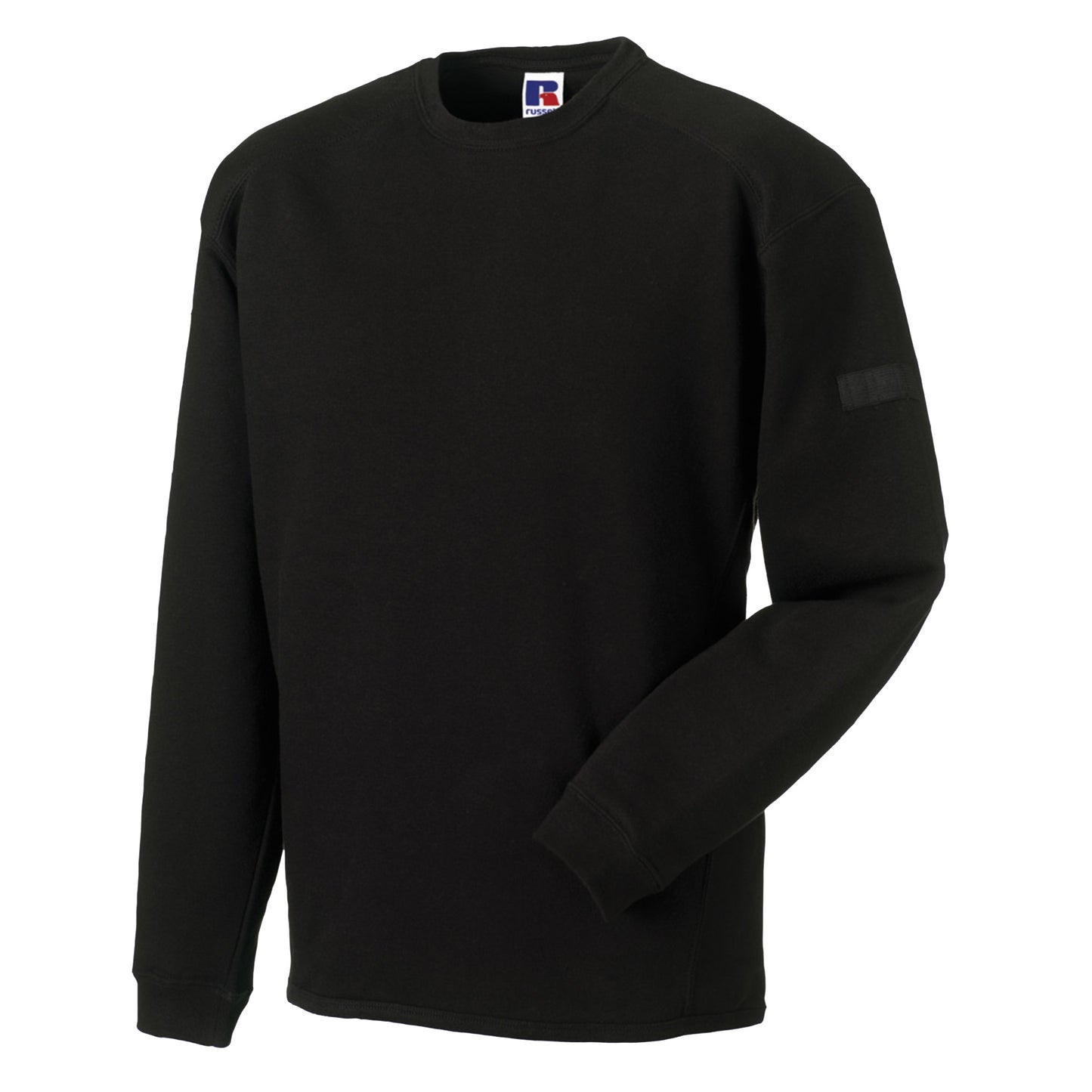 Black - Back - Russell Workwear Mens Crew Neck Set In Sweatshirt Top