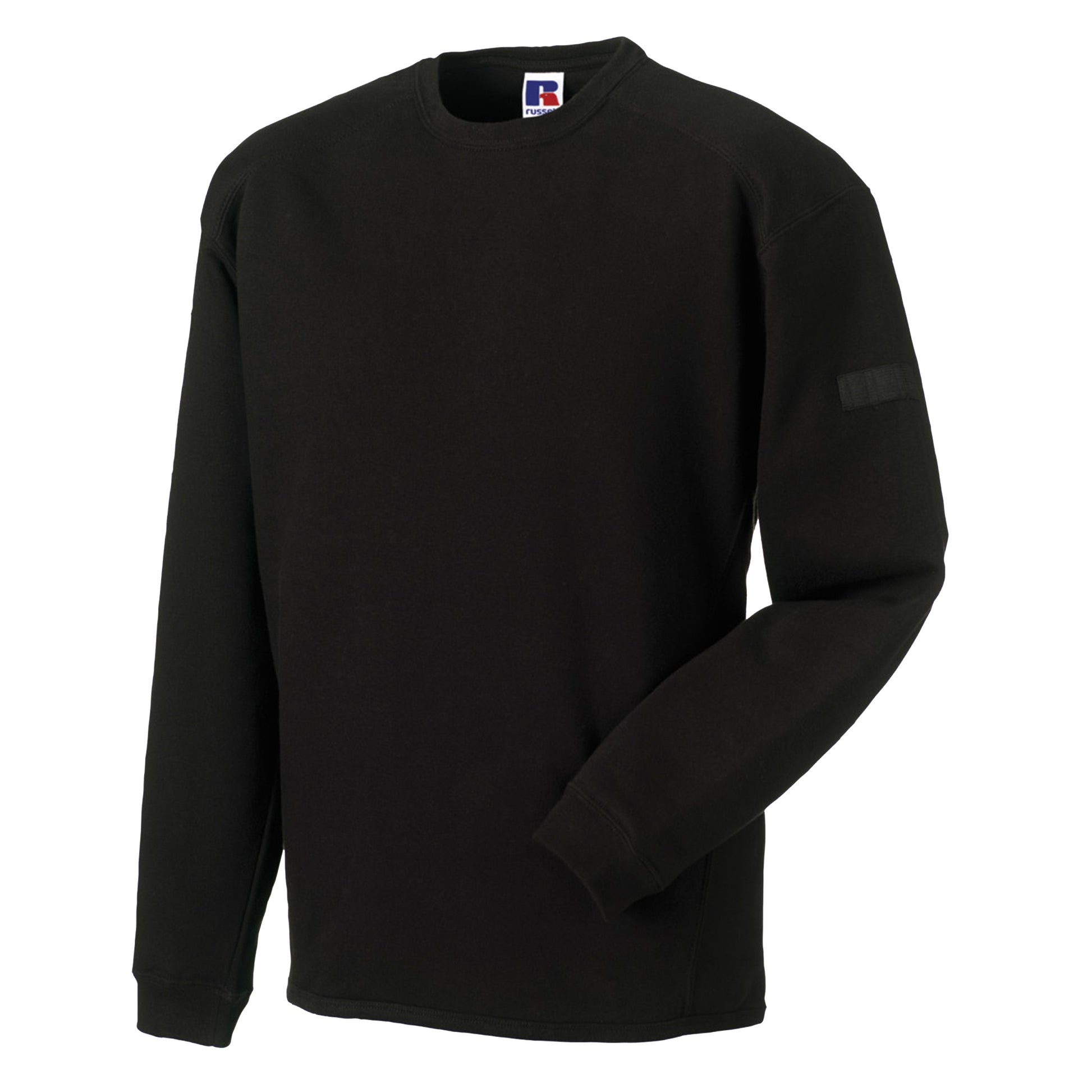 Black - Back - Russell Workwear Mens Crew Neck Set In Sweatshirt Top