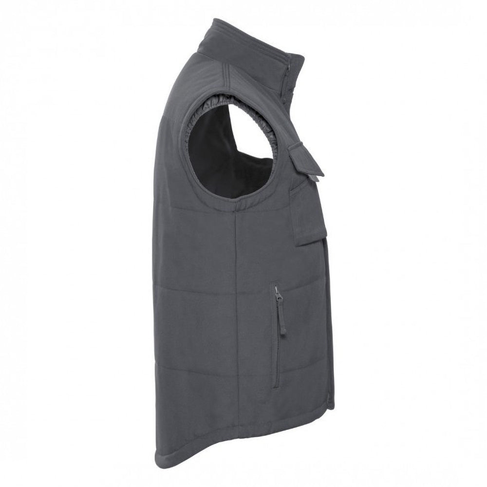 Convoy Grey - Back - Russell Mens Workwear Gilet Jacket