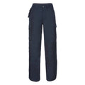 French Navy - Front - Russell Work Wear Heavy Duty Trousers (Long) - Pants