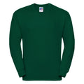 Bottle Green - Front - Russell Workwear V-Neck Sweatshirt Top