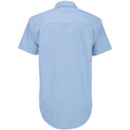 Oxford Blue - Back - B&C Mens Oxford Short Sleeve Shirt - Mens Shirts
