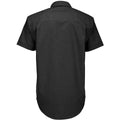 Black - Back - B&C Mens Oxford Short Sleeve Shirt - Mens Shirts