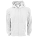 White - Front - SG Mens Plain Full Zip Hooded Sweatshirt