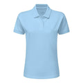 Sky Blue - Front - SG Ladies Cotton Short Sleeve Polo Shirt