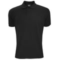 Black - Front - SG Mens Polycotton Short Sleeve Polo Shirt