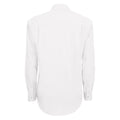 White - Back - B&C Mens Smart Long Sleeve Poplin Shirt - Mens Shirts