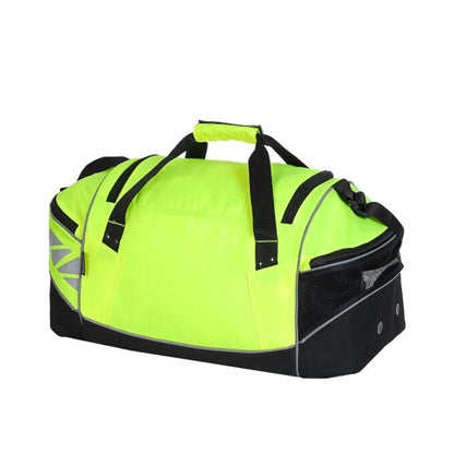 Hi Vis Yellow-Black - Back - Shugon Daytona Universal Holdall Duffle Bag (50 Litres)