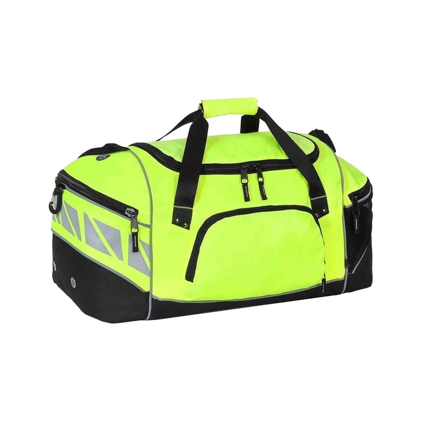 Hi Vis Yellow-Black - Side - Shugon Daytona Universal Holdall Duffle Bag (50 Litres)