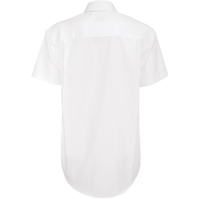 White - Back - B&C Mens Smart Short Sleeve Shirt - Mens Shirts