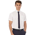 White - Side - B&C Mens Smart Short Sleeve Shirt - Mens Shirts