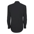 Black - Back - B&C Mens Sharp Twill Cotton Long Sleeve Shirt - Mens Shirts