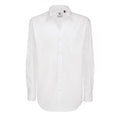 White - Front - B&C Mens Sharp Twill Cotton Long Sleeve Shirt - Mens Shirts