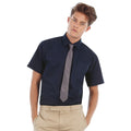 Navy Blue - Pack Shot - B&C Mens Sharp Twill Short Sleeve Shirt - Mens Shirts