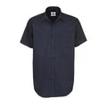 Navy Blue - Front - B&C Mens Sharp Twill Short Sleeve Shirt - Mens Shirts