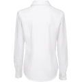 White - Back - B&C Ladies Oxford Long Sleeve Shirt - Ladies Shirts & Blouses