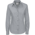 Silver Moon - Front - B&C Ladies Oxford Long Sleeve Shirt - Ladies Shirts & Blouses