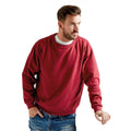 Burgundy - Back - UCC 50-50 Unisex Plain Set-In Sweatshirt Top