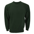 Bottle Green - Front - UCC 50-50 Unisex Plain Set-In Sweatshirt Top