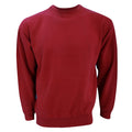 Burgundy - Front - UCC 50-50 Unisex Plain Set-In Sweatshirt Top
