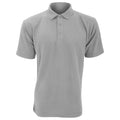 Heather Grey - Front - UCC 50-50 Mens Plain Pique Short Sleeve Polo Shirt