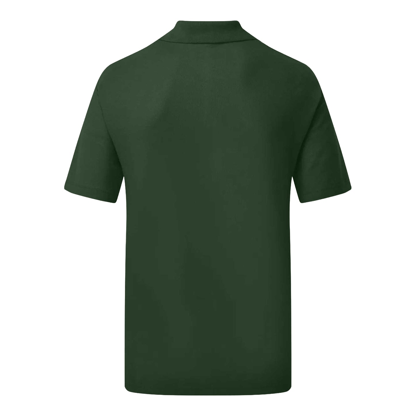 Bottle Green - Back - UCC 50-50 Mens Plain Pique Short Sleeve Polo Shirt