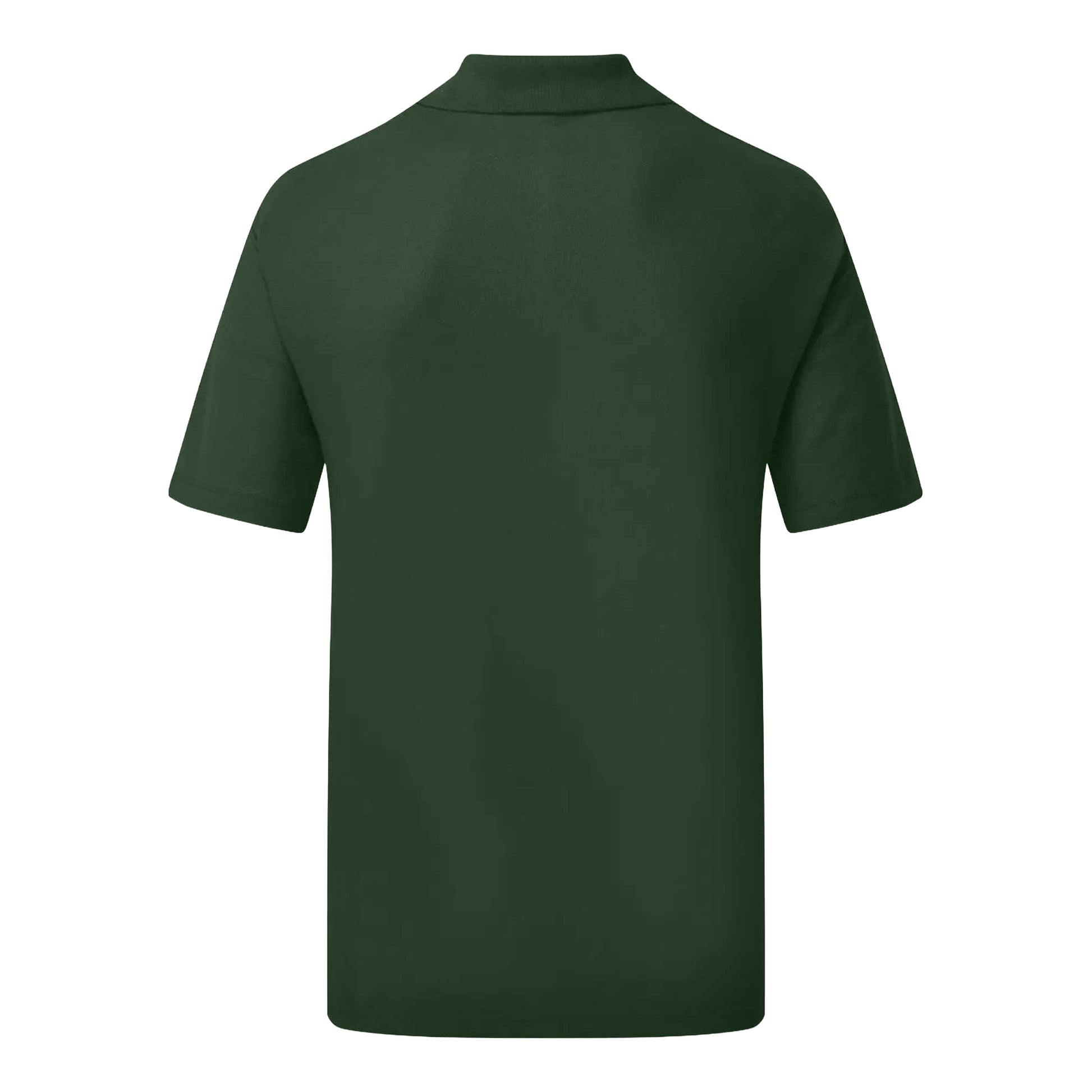Bottle Green - Back - UCC 50-50 Mens Plain Pique Short Sleeve Polo Shirt