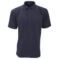 Navy Blue - Front - UCC 50-50 Mens Plain Pique Short Sleeve Polo Shirt