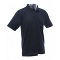 Navy Blue - Back - UCC 50-50 Mens Plain Pique Short Sleeve Polo Shirt